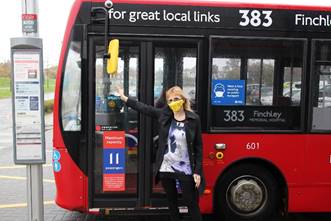 Cllr Lisa Rutter and the 383 Bus